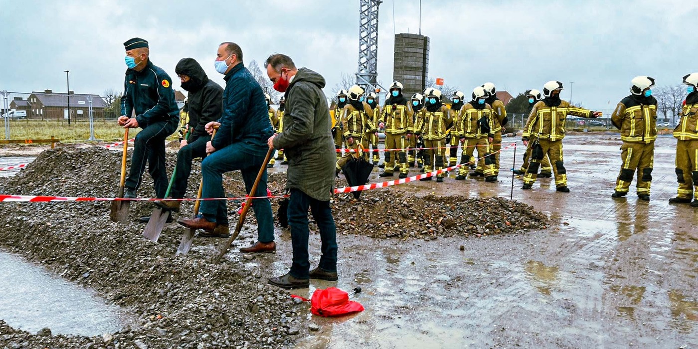 First sod at the Waregem fire station